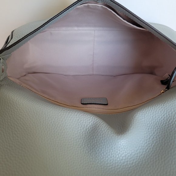KATE SPADE Hudson Medium Pebbled Leather Flap Convertible Shoulder Bag- Ocean B⭐ - Picture 15 of 16